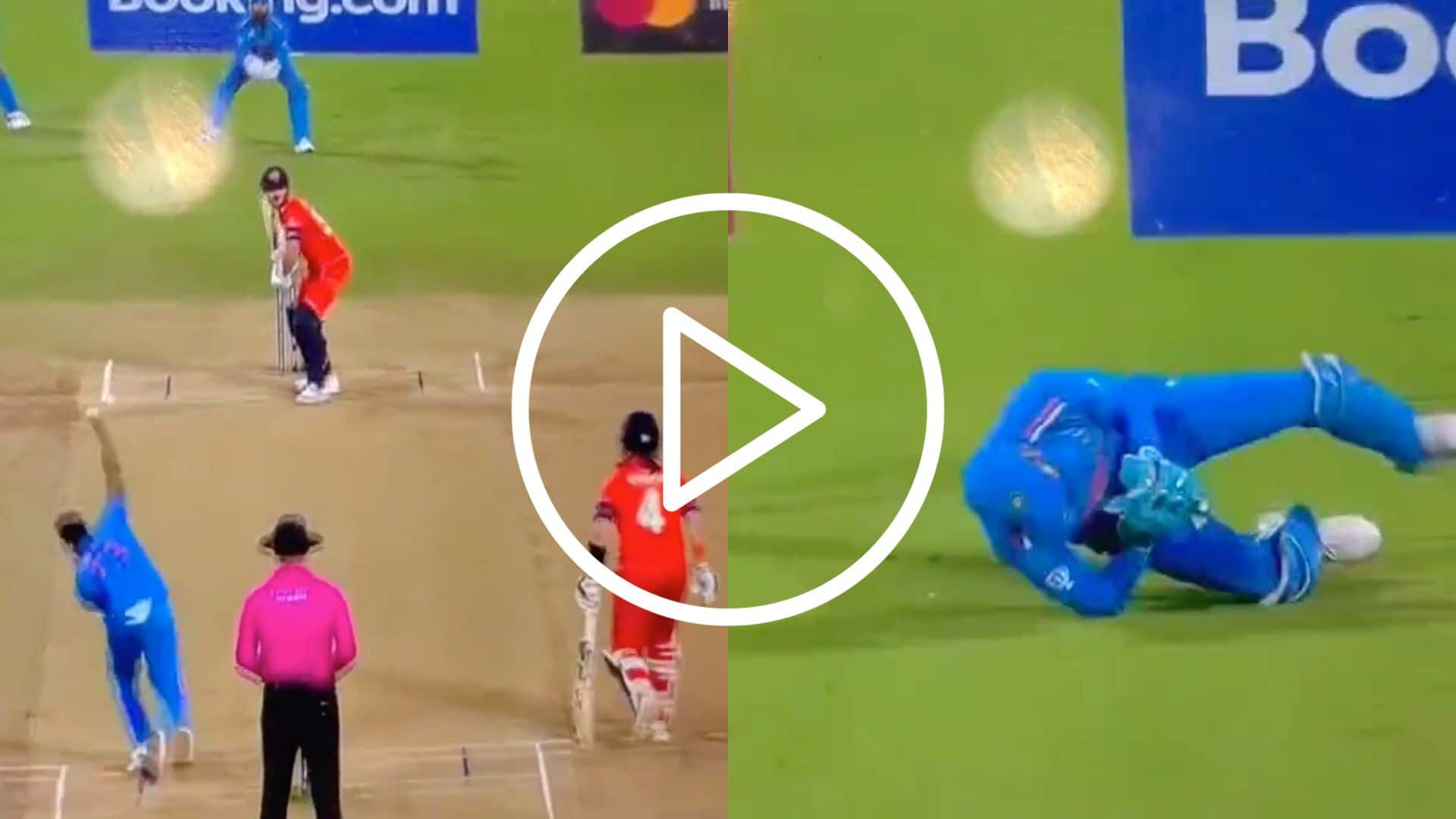 [Watch] Chinnaswamy ‘Lit Up’ As RCB Boy Siraj Draws First Blood With Rahul’s 'Clinical' Grab